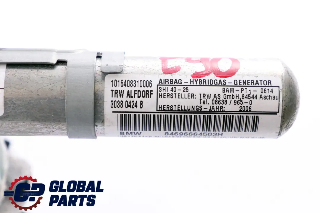  Modulo Aire Cortina BMW E90 E90 LCI Cabeza Aire Techo Izquierda Lado - SKU 6966645 - Número de pieza 72126966645