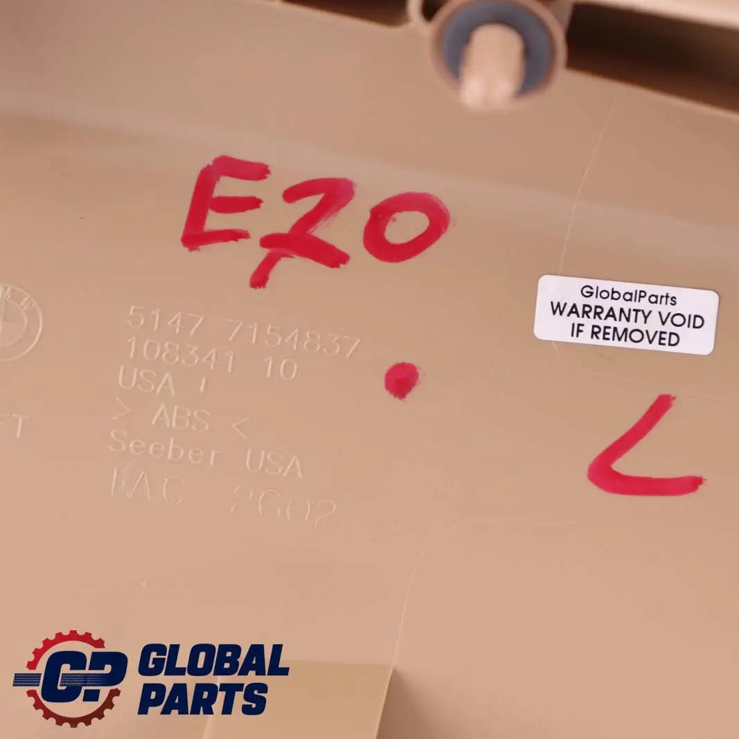 D-Pillar Trim Rear Left N/S Savannabeige 7154837 to BMW X5 Series E70 Cover with Part number 6966821 BMW X5 Series E70 Cover D-Pillar Trim Rear Left N/S Savannabeige 7154837 - SKU 6966821 - Part number 6966821