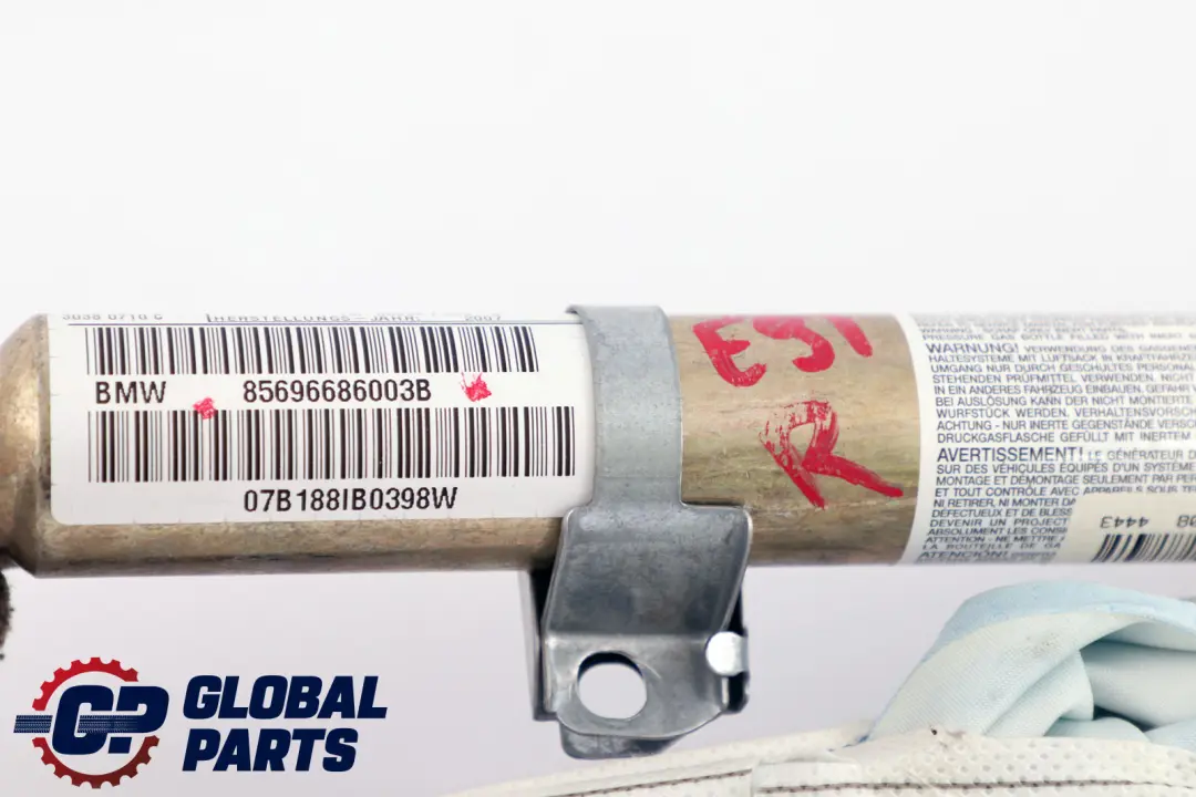 Module Curtain BMW E91 E91 LCI Head Right O/S Roof to Air with Part number 6966860 Air Module Curtain BMW E91 E91 LCI Head Right O/S Roof - SKU 6966860 - Part number 6966860