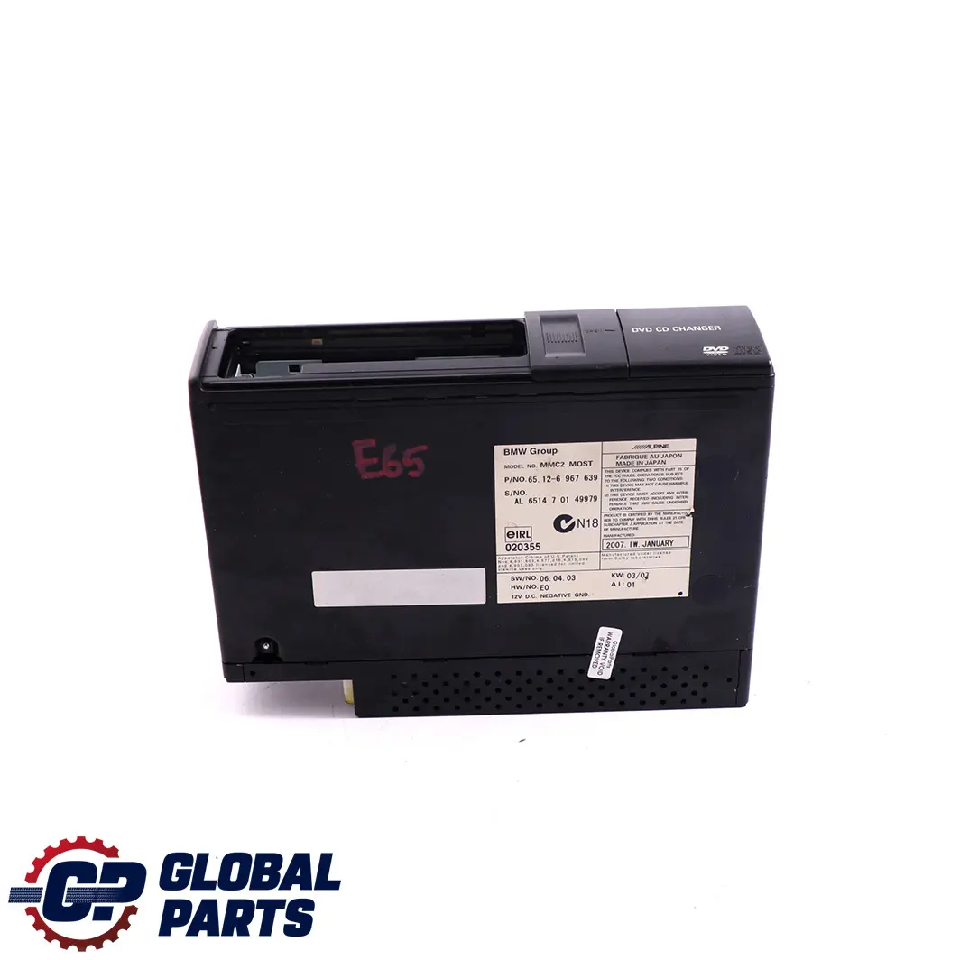 BMW 7 Series E65 E66 DVD CD Changer Multichanger Without Magazine - SKU 6967639 - Part number 6913389