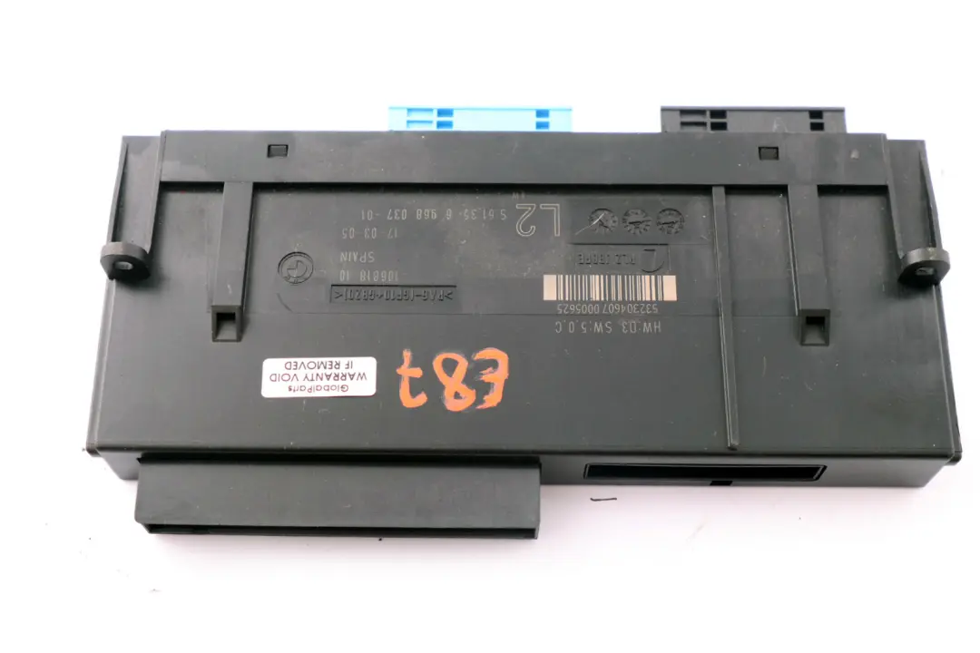 BMW 1er-Reihe E87 ECU-Karosseriesteuergerät Einheit H2 PL2 JBBFE 6135 - SKU 6968037 - Teilenummer 6968037