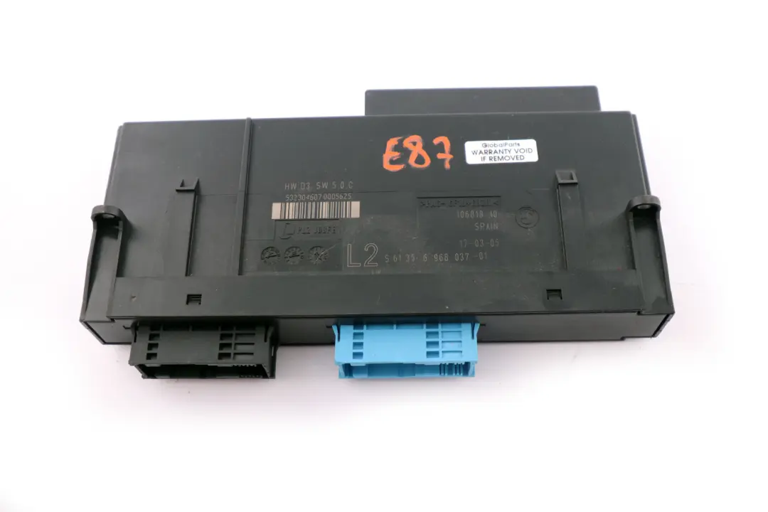 ECU Body Control Module Unit H2 PL2 JBBFE 6135 to BMW 1 Series E87 with Part number 6968037 BMW 1 Series E87 ECU Body Control Module Unit H2 PL2 JBBFE 6135 - SKU 6968037 - Part number 6968037