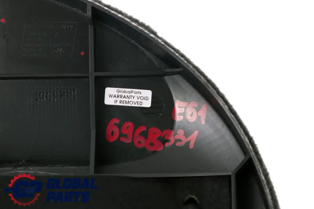 BMW E61 E61N LCI Sinistra Baule Posteriore Moquette Boot Nero 7050367 - SKU 6968331 - Numero di parte 6968331