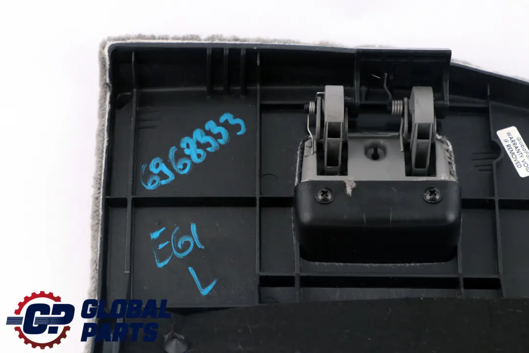 BMW 5 Series E61 E61N LCI Left N/S Trunk Rear Carpet Flap Boot Grey 7050367 - SKU 6968333 - Part number 6968333