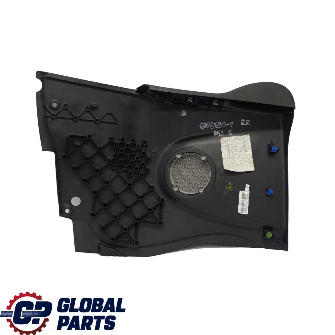 Right O/S Lateral Trim Side Panel Panther Black to BMW Mini Cabrio R52 1 Rear with Part number 6968590 BMW Mini Cabrio R52 1 Rear Right O/S Lateral Trim Side Panel Panther Black - SKU 6968590-1 - Part number 6968590