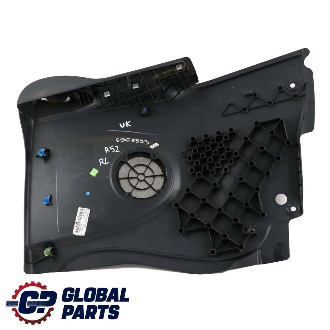 Panel Lateral Trasero Izquierdo Azul Oscuro para Mini Cabrio R52 con número de pieza 6968593 Mini Cabrio R52 Panel Lateral Trasero Izquierdo Azul Oscuro - SKU 6968593 - Número de pieza 6968593