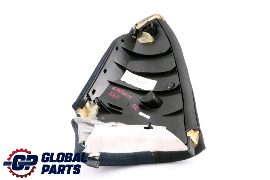 BMW E87 Tapizado lateral de tela asiento trasero derecho Azul Monaco - SKU 6968816 - Número de pieza 52206968816