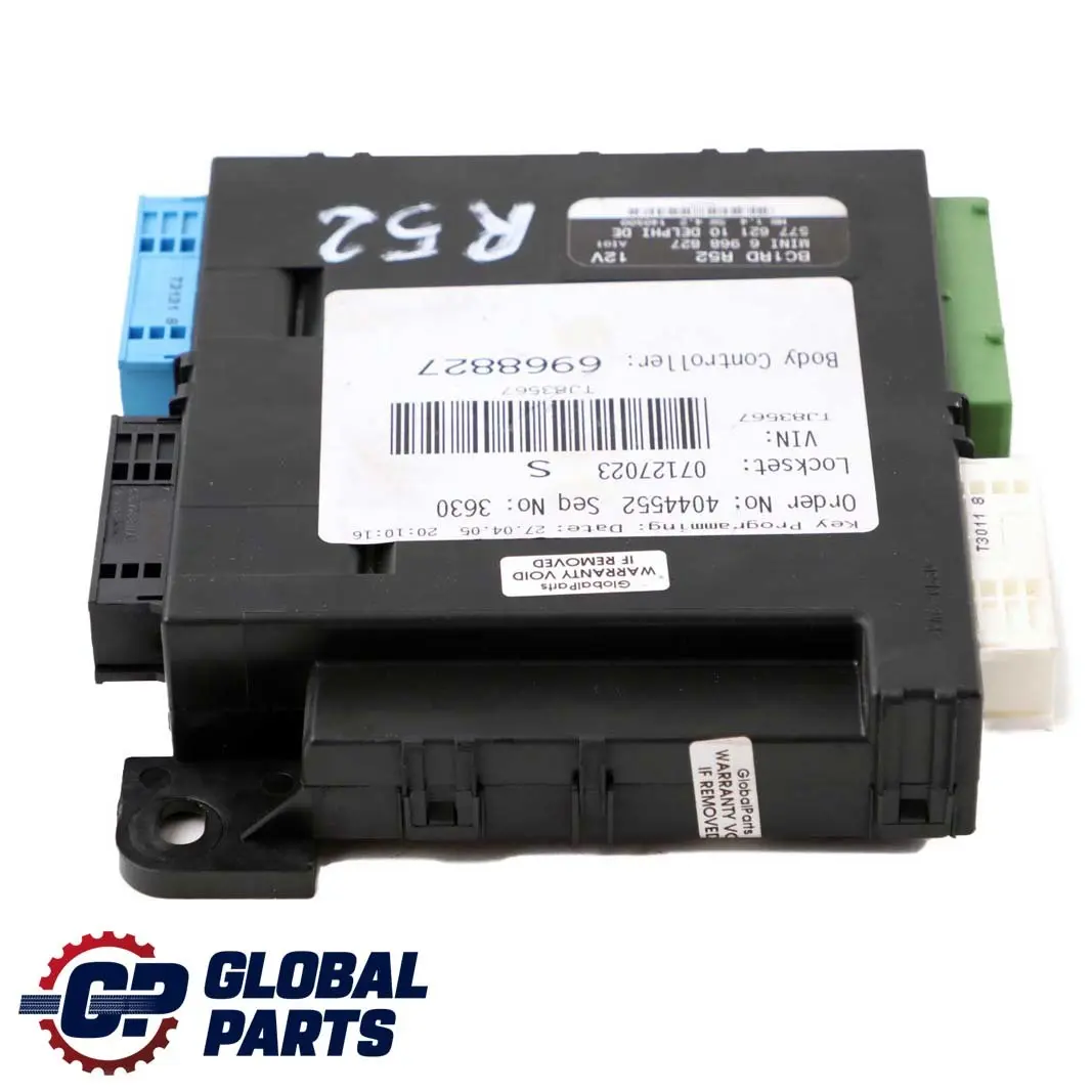 Body Control Unit Basic Module BCM to BMW Mini Cooper One R52 with Part number 6968827 BMW Mini Cooper One R52 Body Control Unit Basic Module BCM - SKU 6968827 - Part number 6968827