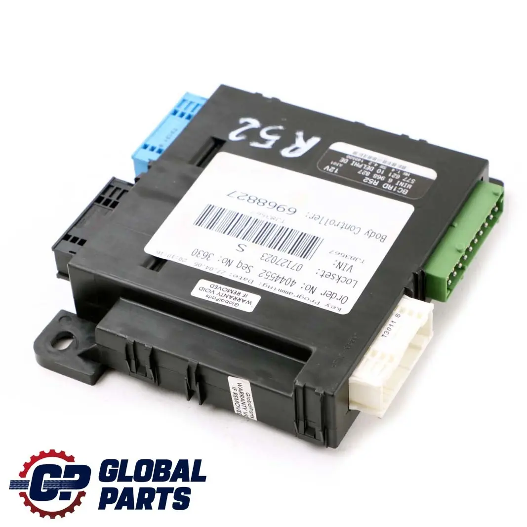 Body Control Unit Basic Module BCM to BMW Mini Cooper One R52 with Part number 6968827 BMW Mini Cooper One R52 Body Control Unit Basic Module BCM - SKU 6968827 - Part number 6968827