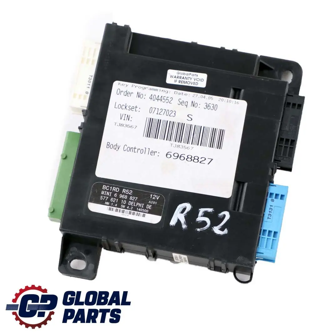 Body Control Unit Basic Module BCM to BMW Mini Cooper One R52 with Part number 6968827 BMW Mini Cooper One R52 Body Control Unit Basic Module BCM - SKU 6968827 - Part number 6968827