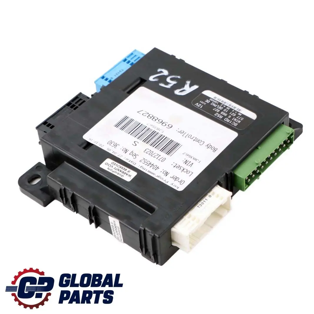 Body Control Unit Basic Module BCM to BMW Mini Cooper One R52 with Part number 6968827 BMW Mini Cooper One R52 Body Control Unit Basic Module BCM - SKU 6968827 - Part number 6968827