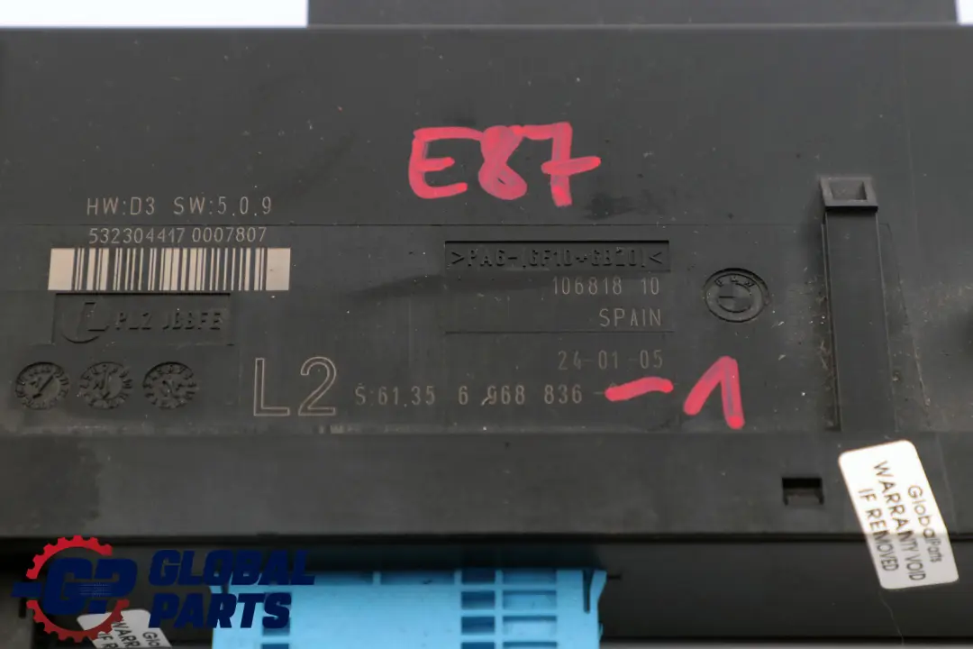 BMW e87 ECU Steuergerät Komfortsteuergerät L2 6968836 - SKU 6968836-1 - Teilenummer 61356968836