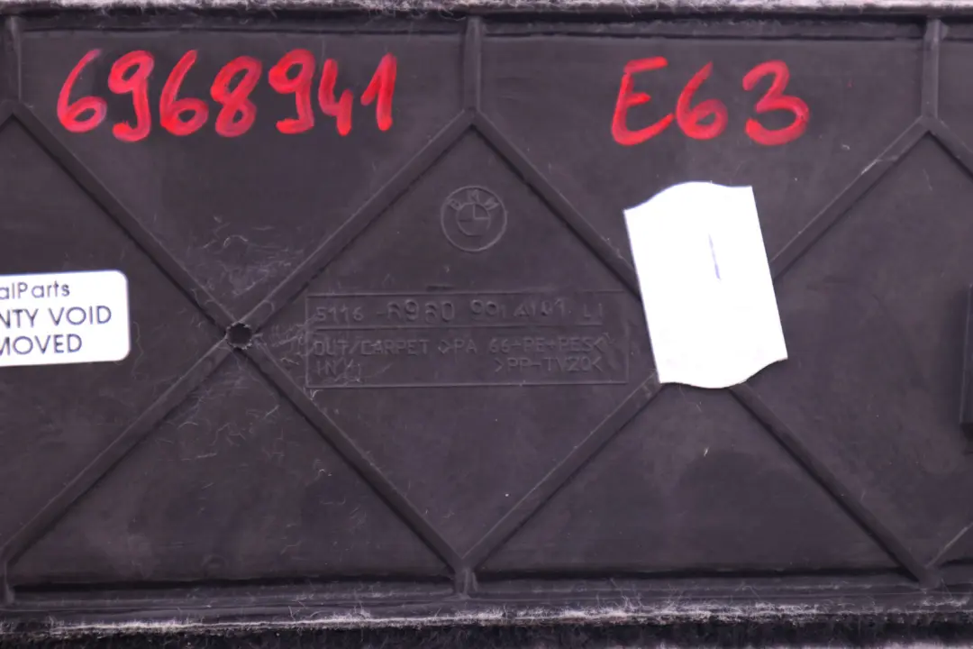 Left Centre Console Trim Panel N/S Black 6960991 to BMW 6 Series E63 E64 Rear with Part number 6968941 BMW 6 Series E63 E64 Rear Left Centre Console Trim Panel N/S Black 6960991 - SKU 6968941 - Part number 6968941