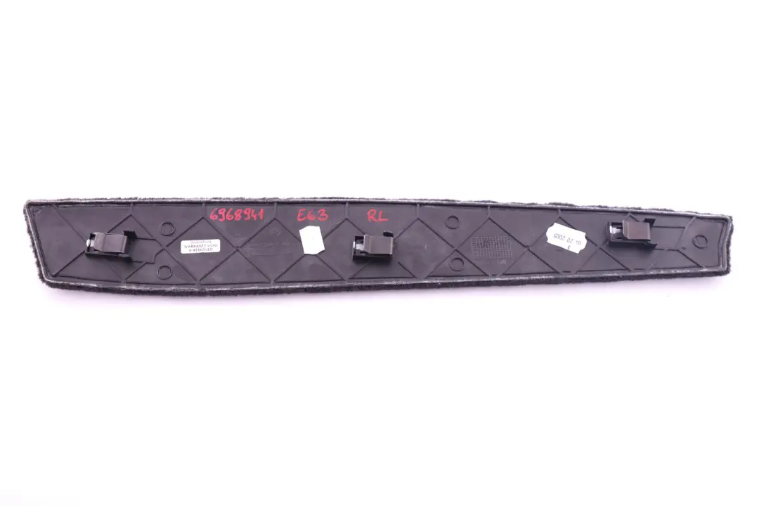 BMW 6 er E63 E64 Hinten Links Mittelkonsole Verkleidung Schwarz 6960991 - SKU 6968941 - Teilenummer 6968941
