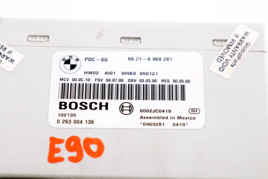 Parking Control Module Unit PDC to BMW 1 3 X1 Series E81 E84 E87 E90 E91 with Part number 6969281 BMW 1 3 X1 Series E81 E84 E87 E90 E91 Parking Control Module Unit PDC - SKU 6969281 - Part number 6969281