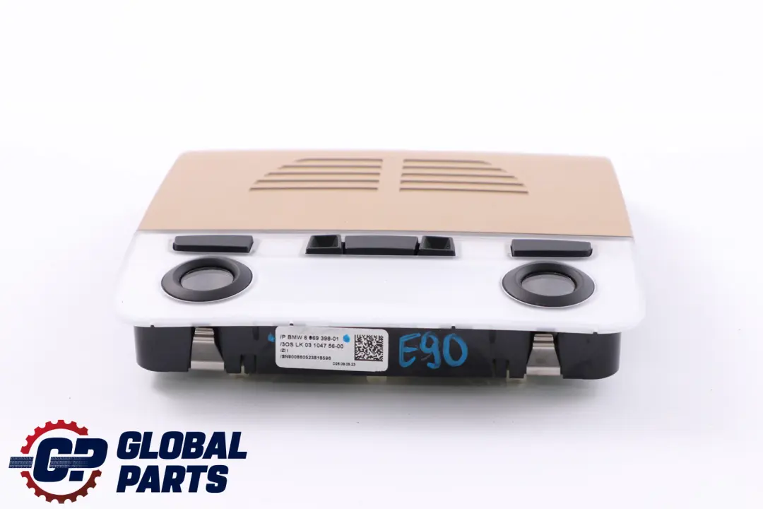 Interior Reading Light Lamp Rear Beige to BMW 3 Series E90 E91 LCI with Part number 6969398 BMW 3 Series E90 E91 LCI Interior Reading Light Lamp Rear Beige - SKU 6969398 - Part number 6969398