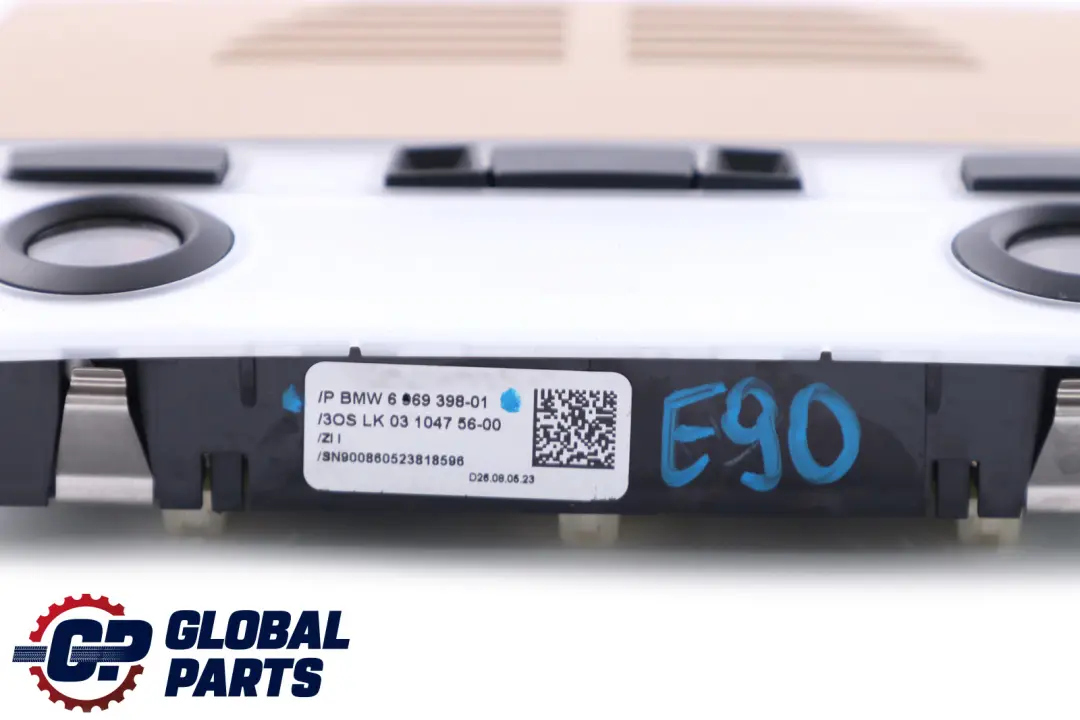 Interior Reading Light Lamp Rear Beige to BMW 3 Series E90 E91 LCI with Part number 6969398 BMW 3 Series E90 E91 LCI Interior Reading Light Lamp Rear Beige - SKU 6969398 - Part number 6969398