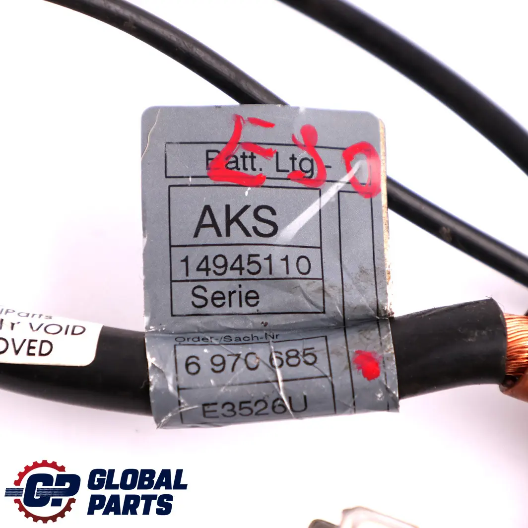 BMW E90 E91 E92 E93 Cable Negativo Bateria Menos Polo IBS - SKU 6970685 - Número de pieza 6970685