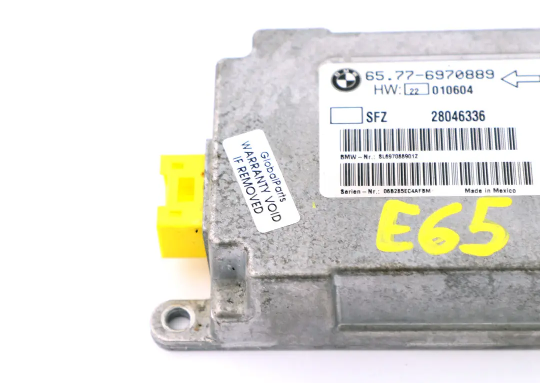 BMW E65 E66 E67 Sensor Vehiculo Centro Airbag - SKU 6970889 - Número de pieza 6970889