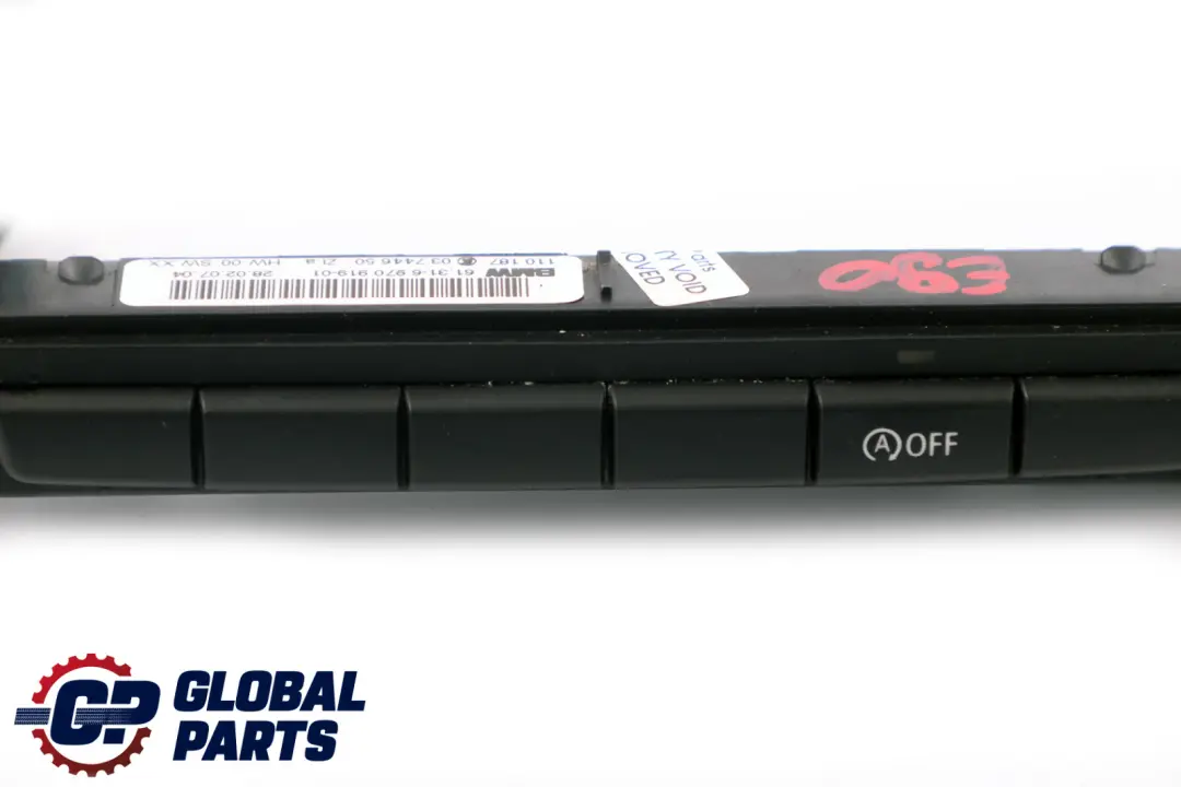 BMW 1 3 Series E81 E87 E90 Centre Console Auto Start Stop Switch Panel - SKU 6970919 - Part number 6970919