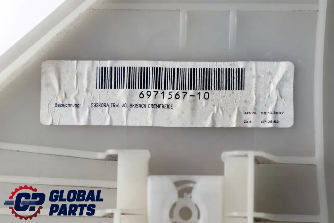 BMW E93 Pannello Rivestimento Bagagliaio Divisorio Paratia Crema Beige - SKU 6971570 - Numero di parte 6971570