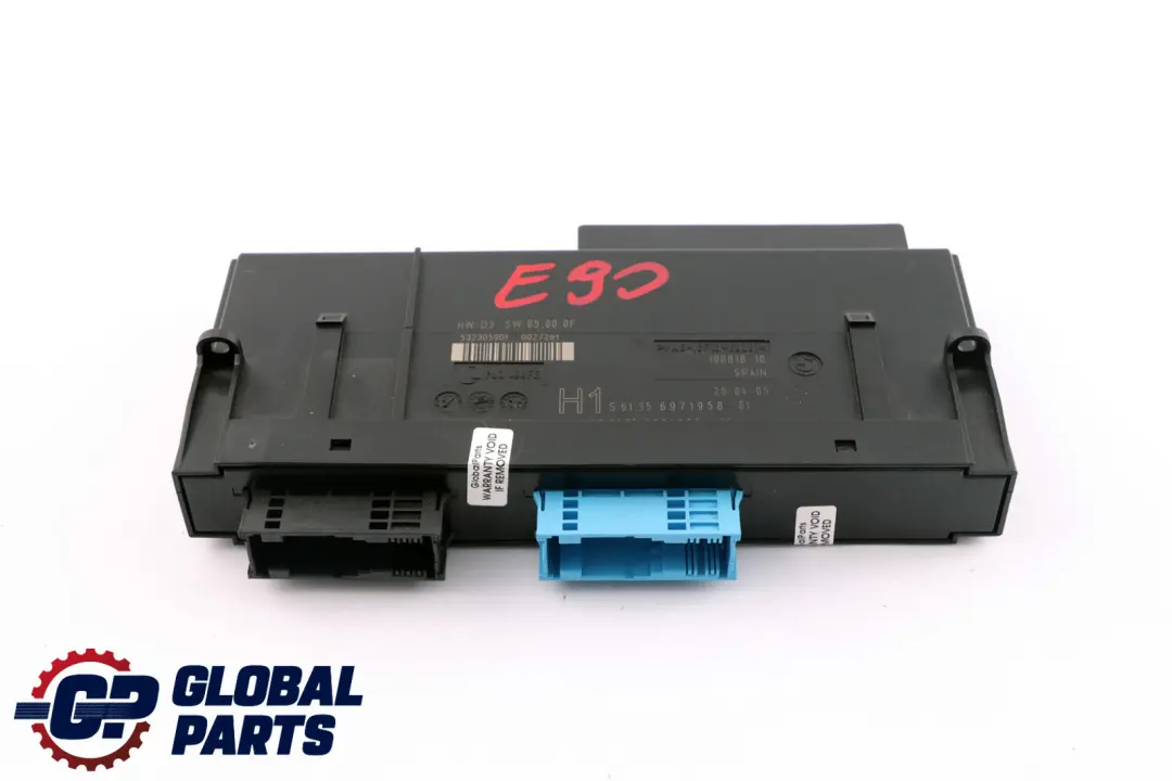 ECU Modulo De Control del Cuerpo H1 PL2 JBBFE Caja De Conexiones para BMW E90 con número de pieza 6971958 BMW E90 ECU Modulo De Control del Cuerpo H1 PL2 JBBFE Caja De Conexiones - SKU 6971958 - Número de pieza 6971958