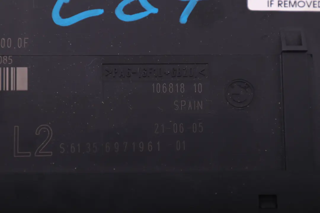 ECU Módulo De Control Del Cuerpo L2 ECU Caja De Conexiones para BMW E87 con número de pieza 6971961 BMW E87 ECU Módulo De Control Del Cuerpo L2 ECU Caja De Conexiones - SKU 6971961 - Número de pieza 6971961