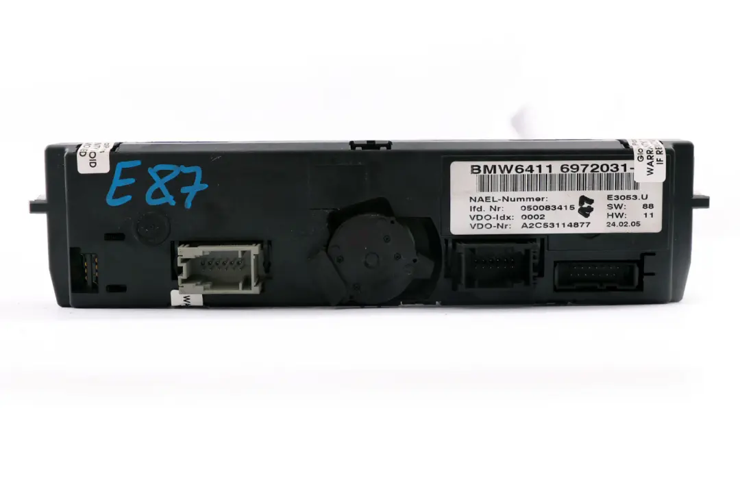 Bedienteil Klimaautomatik für BMW 1 3 er E81 E87 E90 E91 E92 mit Teilenummer 6972031 BMW 1 3 er E81 E87 E90 E91 E92 Bedienteil Klimaautomatik - SKU 6972031 - Teilenummer 6972031