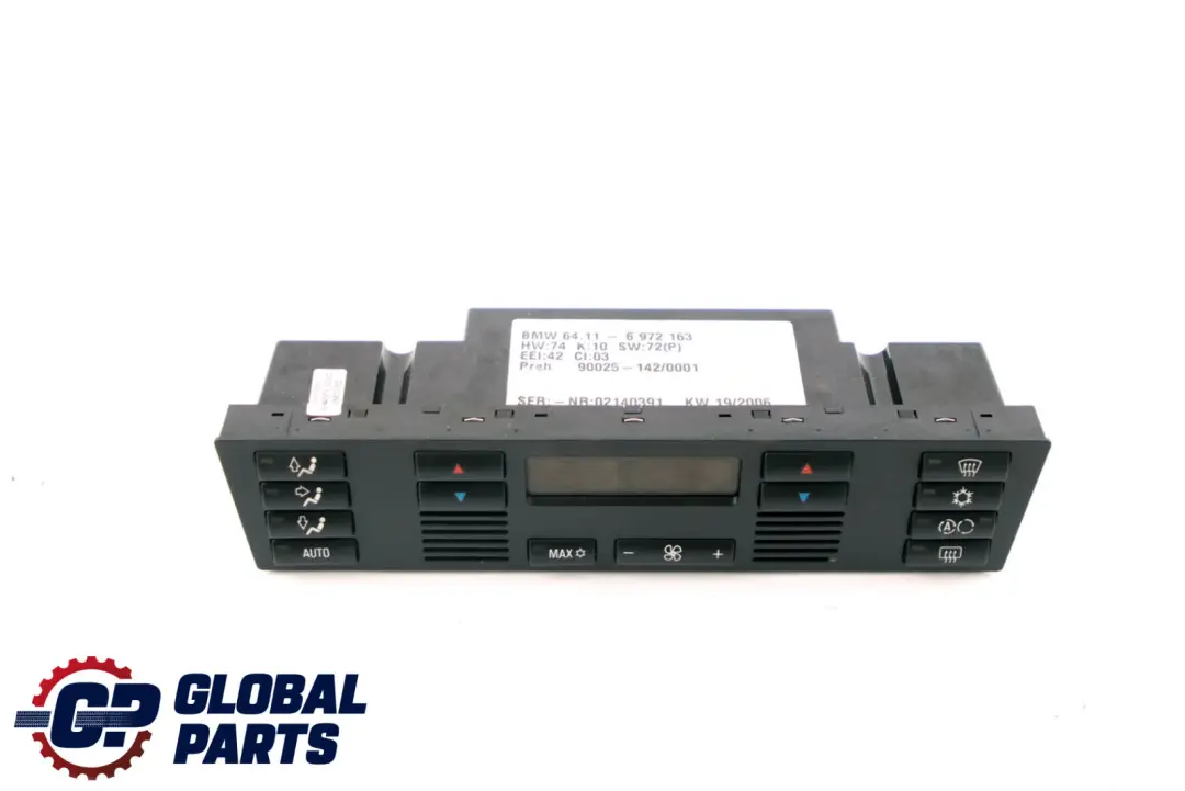 BMW X5 E53 Automático A/C Interruptores de control de aire acondicionado - SKU 6972163 - Número de pieza 6972163
