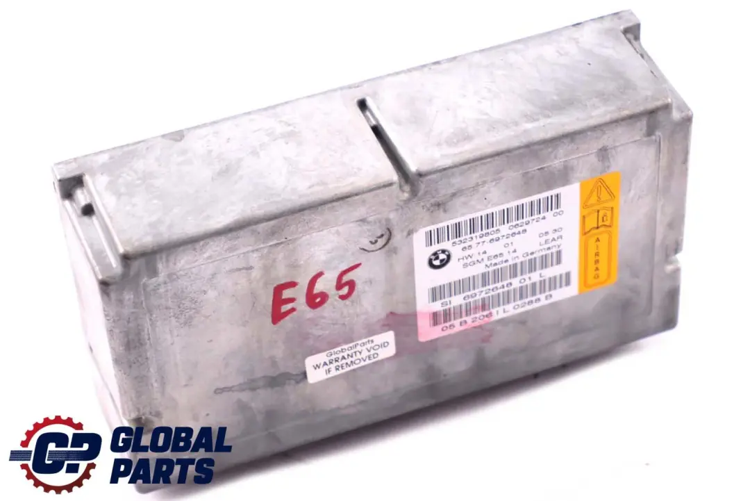 BMW 7 Series E65 E66 Airbag ECU Control Unit Gateway Module - SKU 6972648 - Part number 6967658