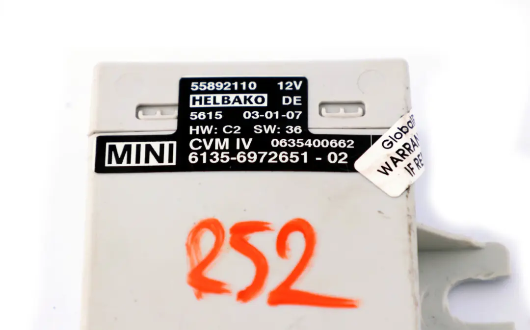 Kabrio Moduł Sterownik Dachu do Mini R52 o numerze 6972651 Mini R52 Kabrio Moduł Sterownik Dachu - SKU 6972651 - Numer Części 6972651