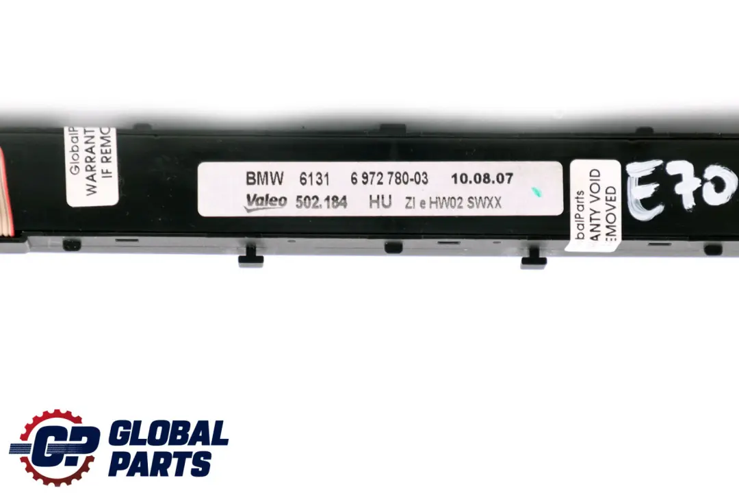 BMW X5 E70 X6 E71 Console Centrale Interrupteur Panneau de Controle - SKU 6972780 - Numéro de pièce 6972780
