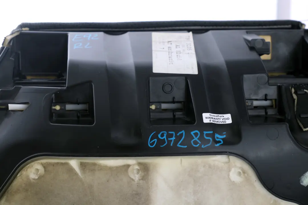 Tela Negro Antracita Funda Asiento Trasero Couch Izquierda para BMW E92 con número de pieza 6972855 BMW E92 Tela Negro Antracita Funda Asiento Trasero Couch Izquierda - SKU 6972855 - Número de pieza 6972855