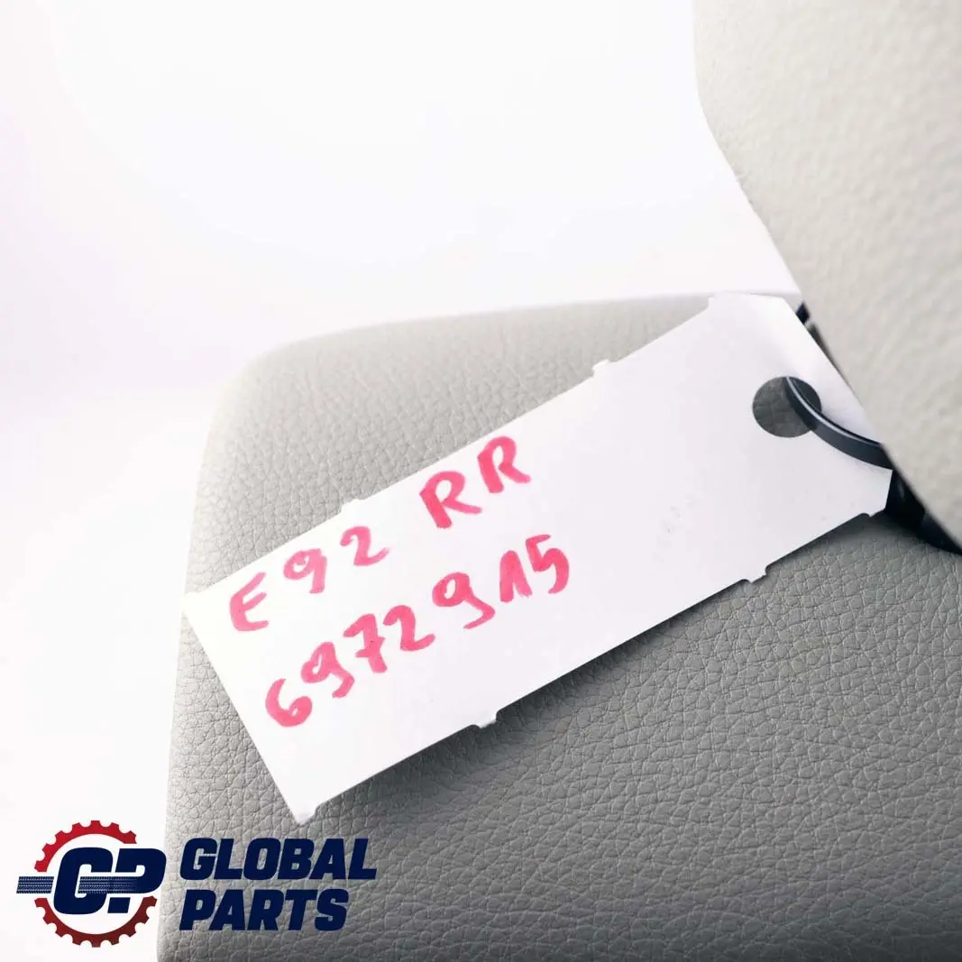 Grey Leather Dakota Rear Right O/S Seat Cover Backrest to BMW 3 Series E92 Jade with Part number 6972915 BMW 3 Series E92 Jade Grey Leather Dakota Rear Right O/S Seat Cover Backrest - SKU 6972915 - Part number 6972915