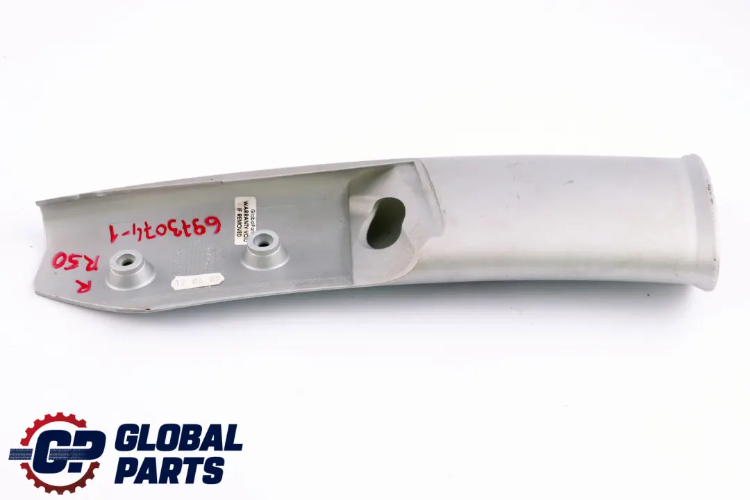 Pipe Right Decor Silver O/S 6973072 to Mini Cooper One R50 R53 Cover with Part number 6973074 Mini Cooper One R50 R53 Cover Pipe Right Decor Silver O/S 6973072 - SKU 6973074-1 - Part number 6973074