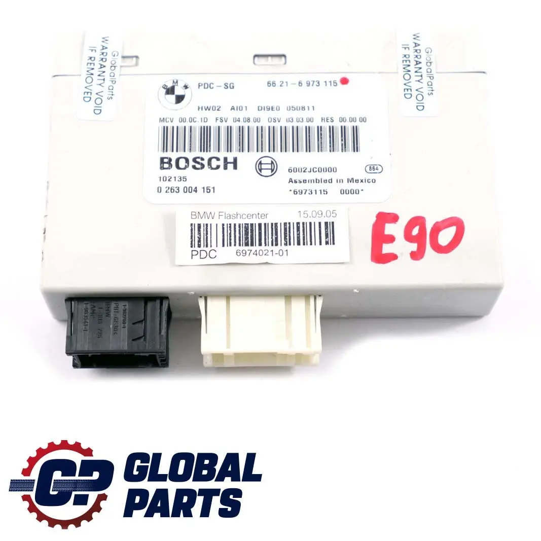 Unidad De Control De Estacionamiento PDC para BMW X1 E81 E84 E87 E90 E91 con número de pieza 6973115 BMW X1 E81 E84 E87 E90 E91 Unidad De Control De Estacionamiento PDC - SKU 6973115 - Número de pieza 6973115