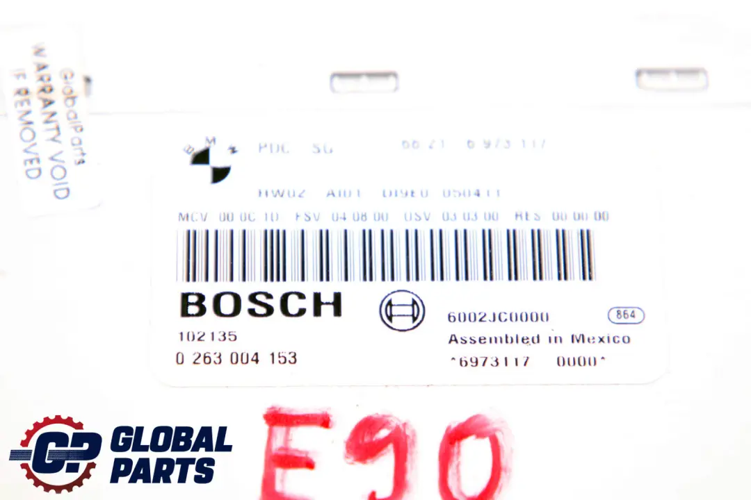 Módulo de Control de Aparcamiento PDC para BMW E81 E87 E90 E91 E92 E93 con número de pieza 6973117 BMW E81 E87 E90 E91 E92 E93 Módulo de Control de Aparcamiento PDC - SKU 6973117 - Número de pieza 6973117
