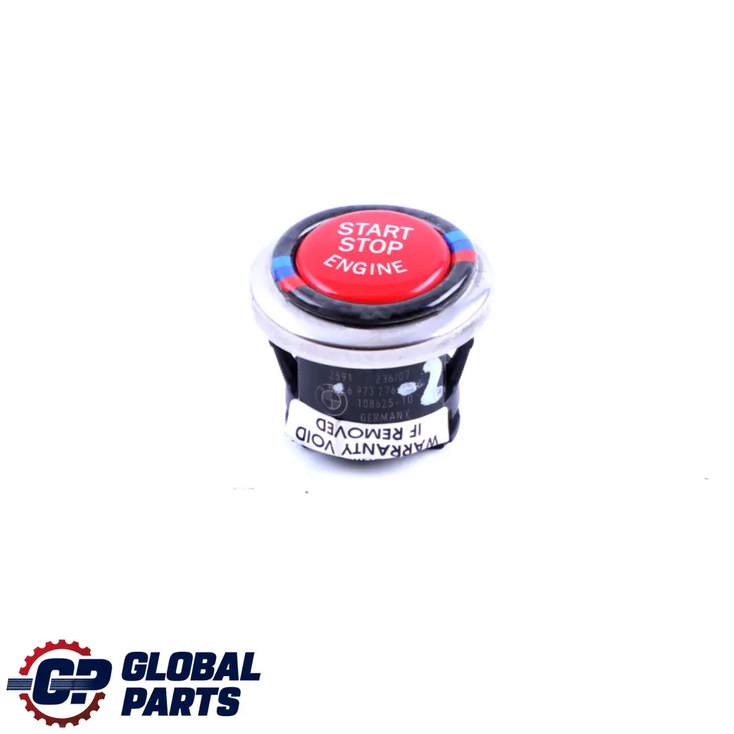 BMW 3 Series E92 E93 Start Stop Ignition Switch Button Chrome Pearl Red - SKU 6973276-2 - Part number 6973276
