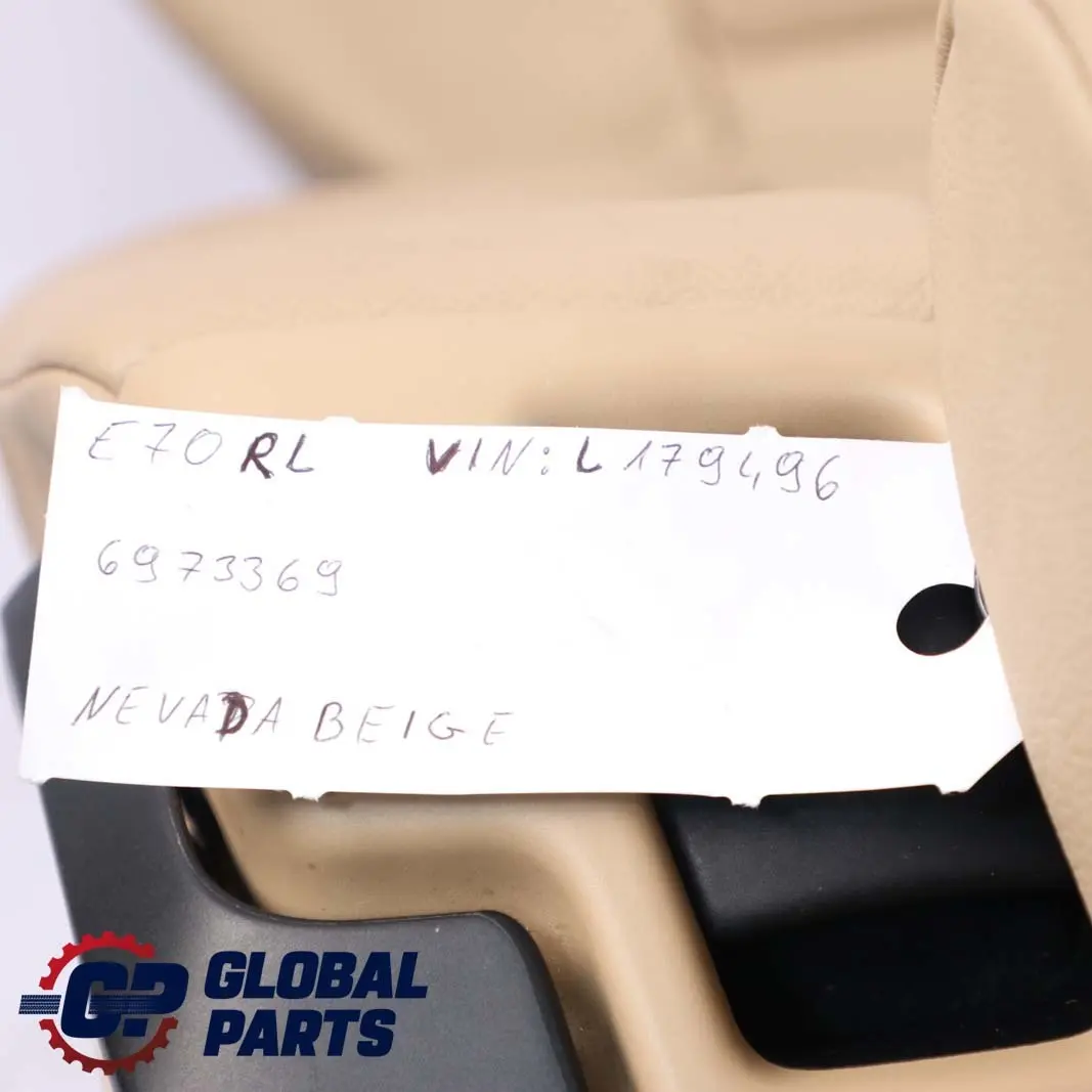 Left N/S Backrest Bench Beige Leather Nevada For 7 Seats to BMW X5 E70 Rear Seat with Part number 6973369 BMW X5 E70 Rear Seat Left N/S Backrest Bench Beige Leather Nevada For 7 Seats - SKU 6973369 - Part number 6973369