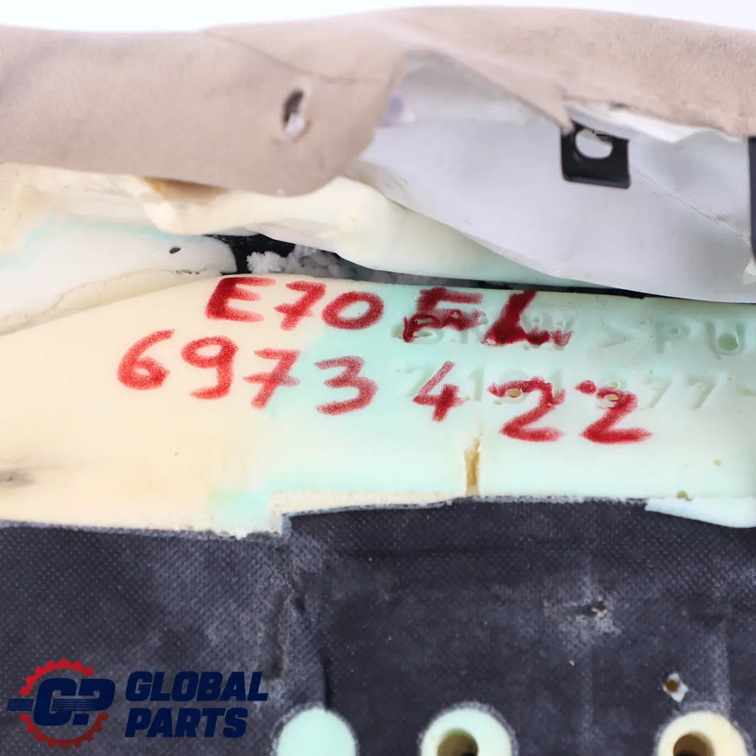 Housse dossier siège sport chauffant avant gauche Cuir Beige pour BMW X5 X6 E70 E71 à propos du numéro de pièce 6973422 BMW X5 X6 E70 E71 Housse dossier siège sport chauffant avant gauche Cuir Beige - SKU 6973422 - Numéro de pièce 6973422