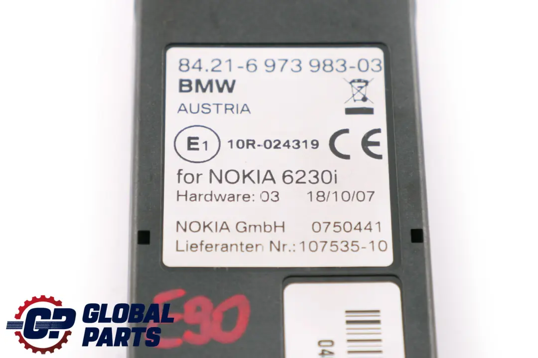 BMW 1 3 5 Series E60 E81 E87 E90 Snap-in Adapter Basic Telephone NOKIA 6230I - SKU 6973983 - Part number 6973983
