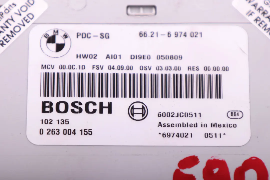PDC Moduł Sterownik PDC do BMW E81 E87 E90 o numerze 6974021 BMW E81 E87 E90 PDC Moduł Sterownik PDC - SKU 6974021 - Numer Części 6974021