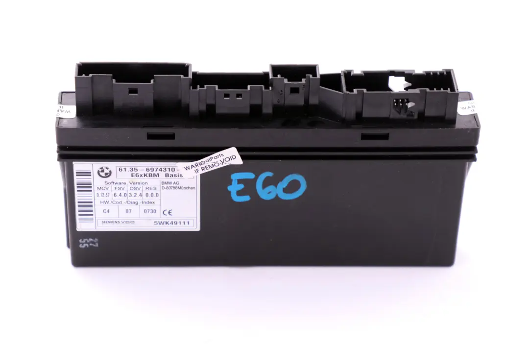Moduł Sterownik Komfortu do BMW E60 E63 E64 o numerze 6974310 BMW E60 E63 E64 Moduł Sterownik Komfortu - SKU 6974310 - Numer Części 6974310
