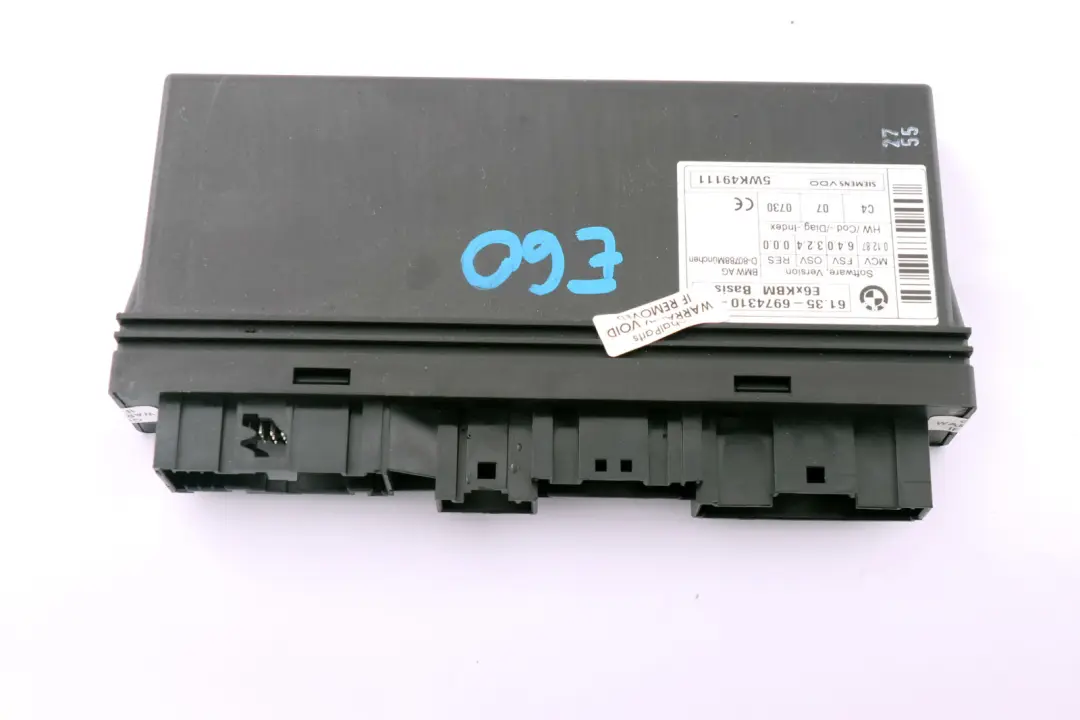 BMW 5 6 Series E60 E63 E64 Body Control Module ECU Control Unit - SKU 6974310 - Part number 6974310