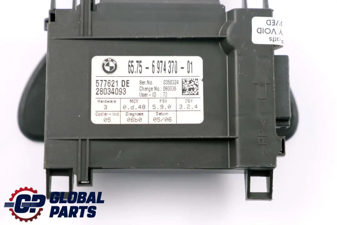 Unidad De Sistema De Alarma BMW E60 E61 Módulo Ultra Sonic para con número de pieza 6974370 Unidad De Sistema De Alarma BMW E60 E61 Módulo Ultra Sonic - SKU 6974370 - Número de pieza 6974370