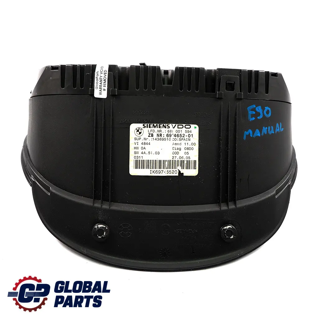 BMW 3 Series E90 E91 E92 Petrol Instrument Cluster Speedo Clocks Manual - SKU rhd-6974652 - Part number 6974652