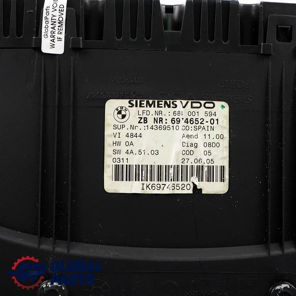 Instrument Cluster Speedo Clocks Manual to BMW 3 Series E90 E91 E92 Petrol with Part number 6974652 BMW 3 Series E90 E91 E92 Petrol Instrument Cluster Speedo Clocks Manual - SKU rhd-6974652 - Part number 6974652