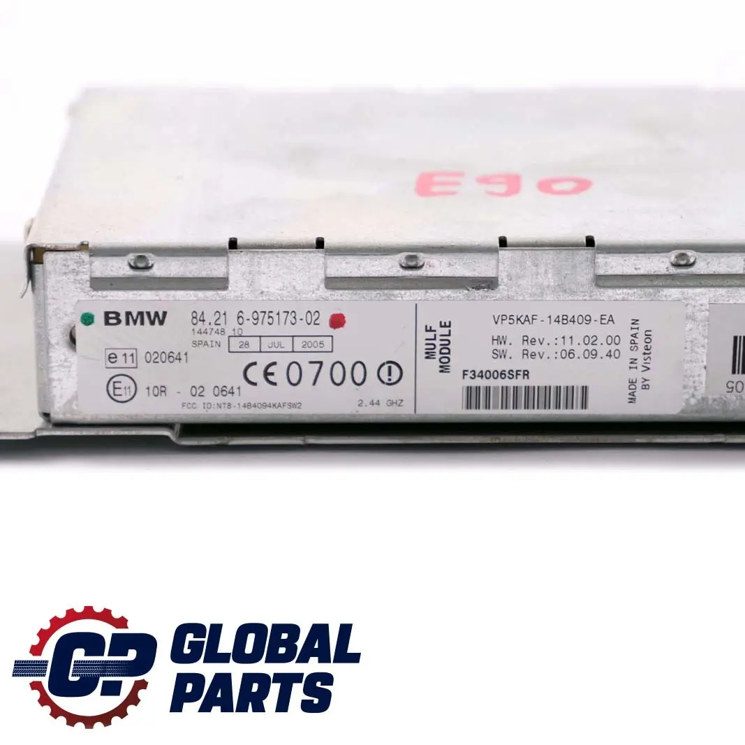  Módulo Bluetooth BMW E81 E87 E90 MULF Manos Libres Electrónica Carga - SKU 6975173 - Número de pieza 6975173