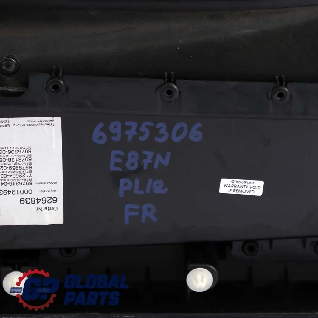 BMW E87 LCI Panel Forro Puerta Delantera Derecha Elektra Antracita - SKU 6975306 - Número de pieza 6975306