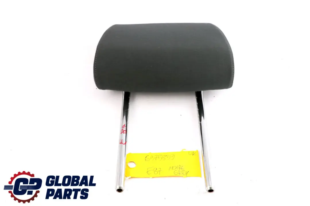Left Right N/O/S Folding Headrest Moire Alaskagrau Grey to BMW 1 E87 Rear Seat with Part number 6975859 BMW 1 E87 Rear Seat Left Right N/O/S Folding Headrest Moire Alaskagrau Grey - SKU 6975859 - Part number 6975859